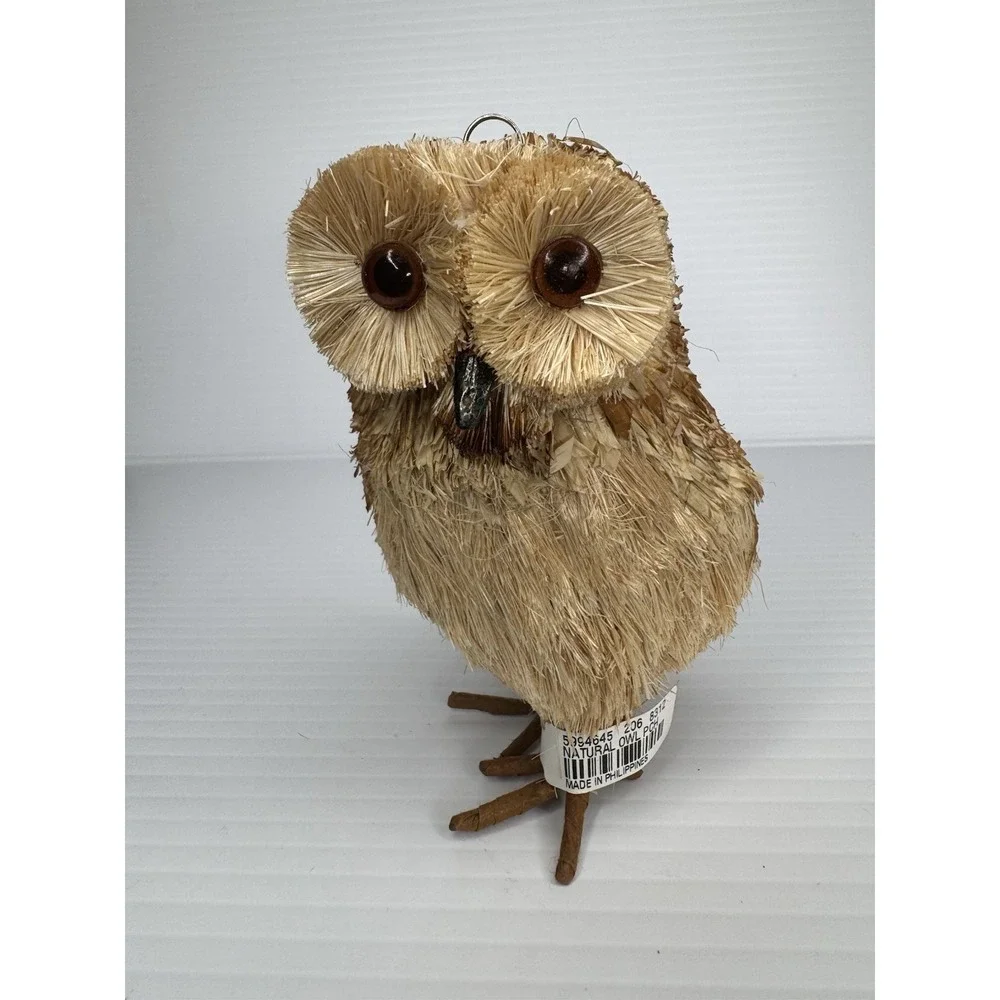 Pottery Barn Natural Owl Place Card Holder Fall Thanksgiving Table Decor NEW
